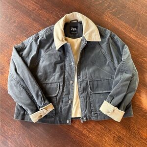 Zara Barn Jacket with Cream Collar